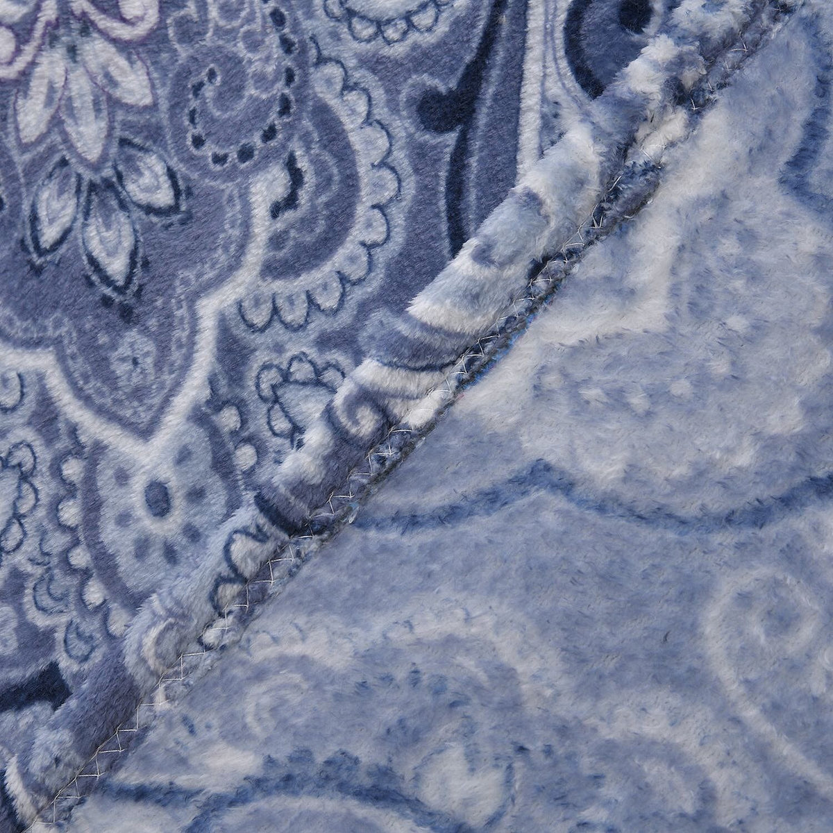 TJC Intricate Pattern Microfiber Blanket (Size 200x150 Cm) - Stone Blue 8884242 5