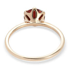 9K Yellow Gold Red Moissanite Solitaire Ring 1.72 Ct.
