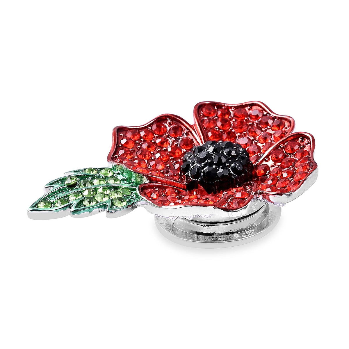 TJC Red and Black Flower Magnetic Brooch 3449362 1
