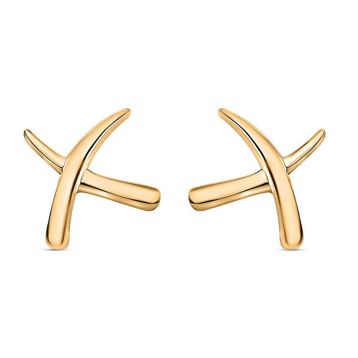 Kiss Stud Earrings in 18K Vermeil Yellow Gold Plated Sterling Silver 3525280 1