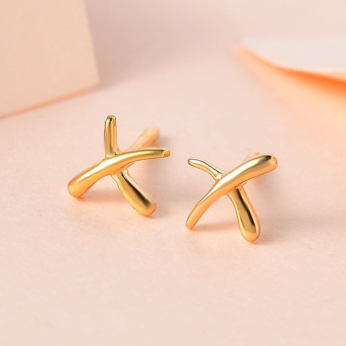 Kiss Stud Earrings in 18K Vermeil Yellow Gold Plated Sterling Silver 3525280 2
