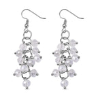 3 Piece Set - White Austrian Crystal Necklace (Size 18 & 16) and Earrings