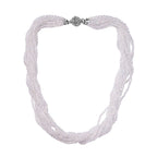 3 Piece Set - White Austrian Crystal Necklace (Size 18 & 16) and Earrings