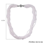 3 Piece Set - White Austrian Crystal Necklace (Size 18 & 16) and Earrings