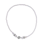 3 Piece Set - White Austrian Crystal Necklace (Size 18 & 16) and Earrings