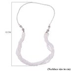 3 Piece Set - White Austrian Crystal Necklace (Size 18 & 16) and Earrings