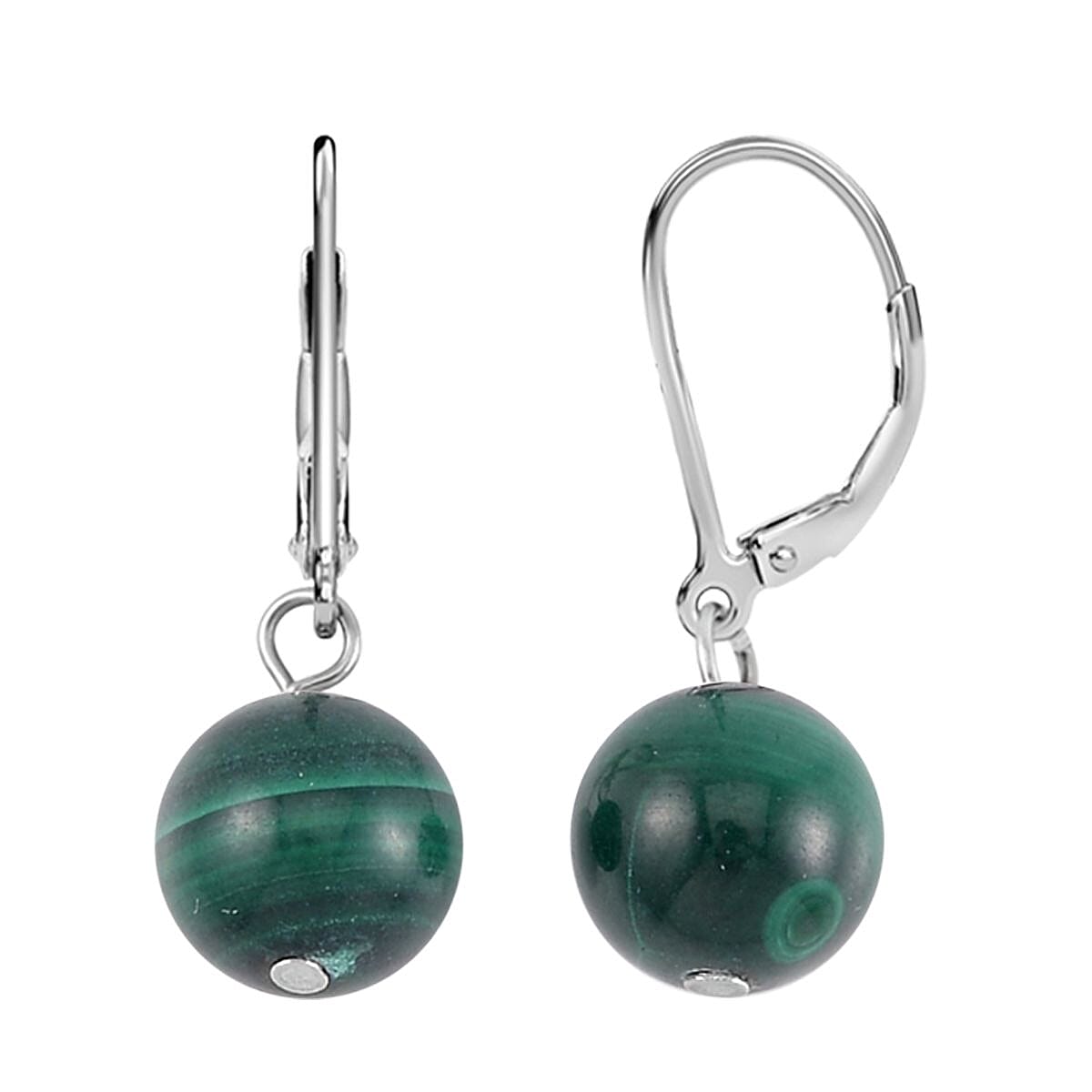 Set of 3 Pink Tourmaline and Malachite Lever Back Earrings 49.7 Ct 4228473 2