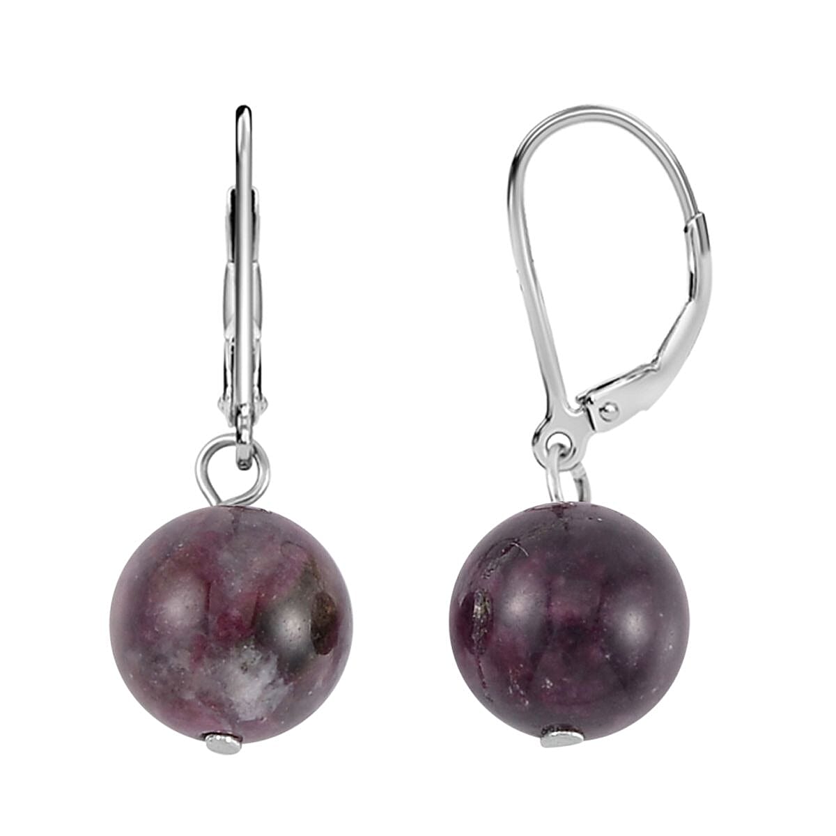 Set of 3 Pink Tourmaline and Malachite Lever Back Earrings 49.7 Ct 4228473 4