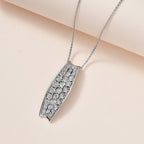 Diamond Pendant with Chain (Size 20) in Platinum Overlay Sterling Silver, Silver Wt. 5.06 Gms