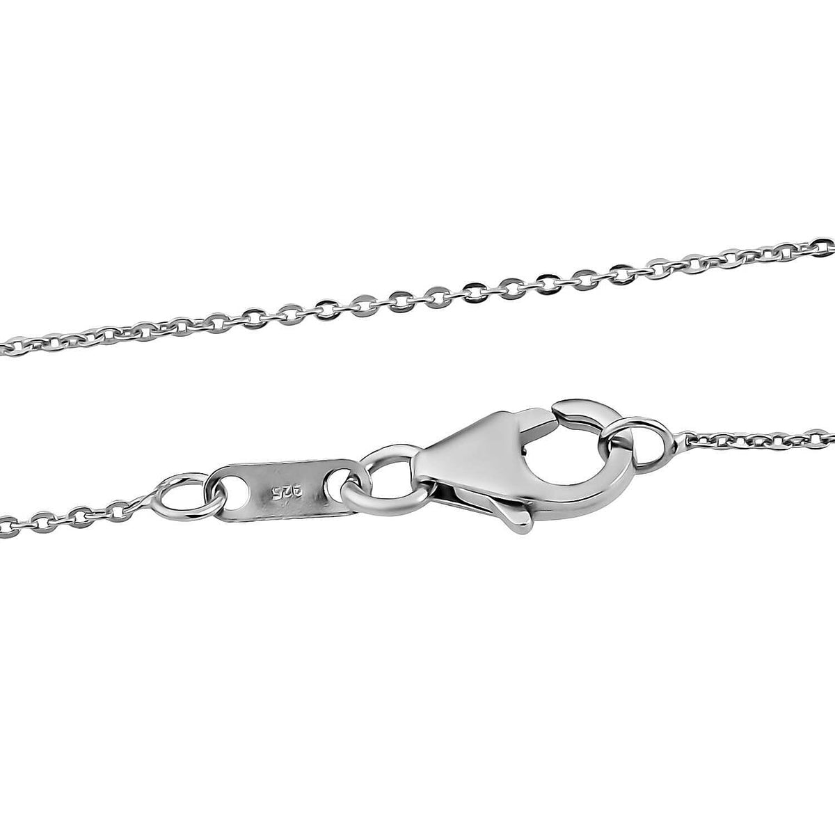 Diamond Pendant with Chain (Size 20) in Platinum Overlay Sterling Silver, Silver Wt. 5.06 Gms 4229356 5