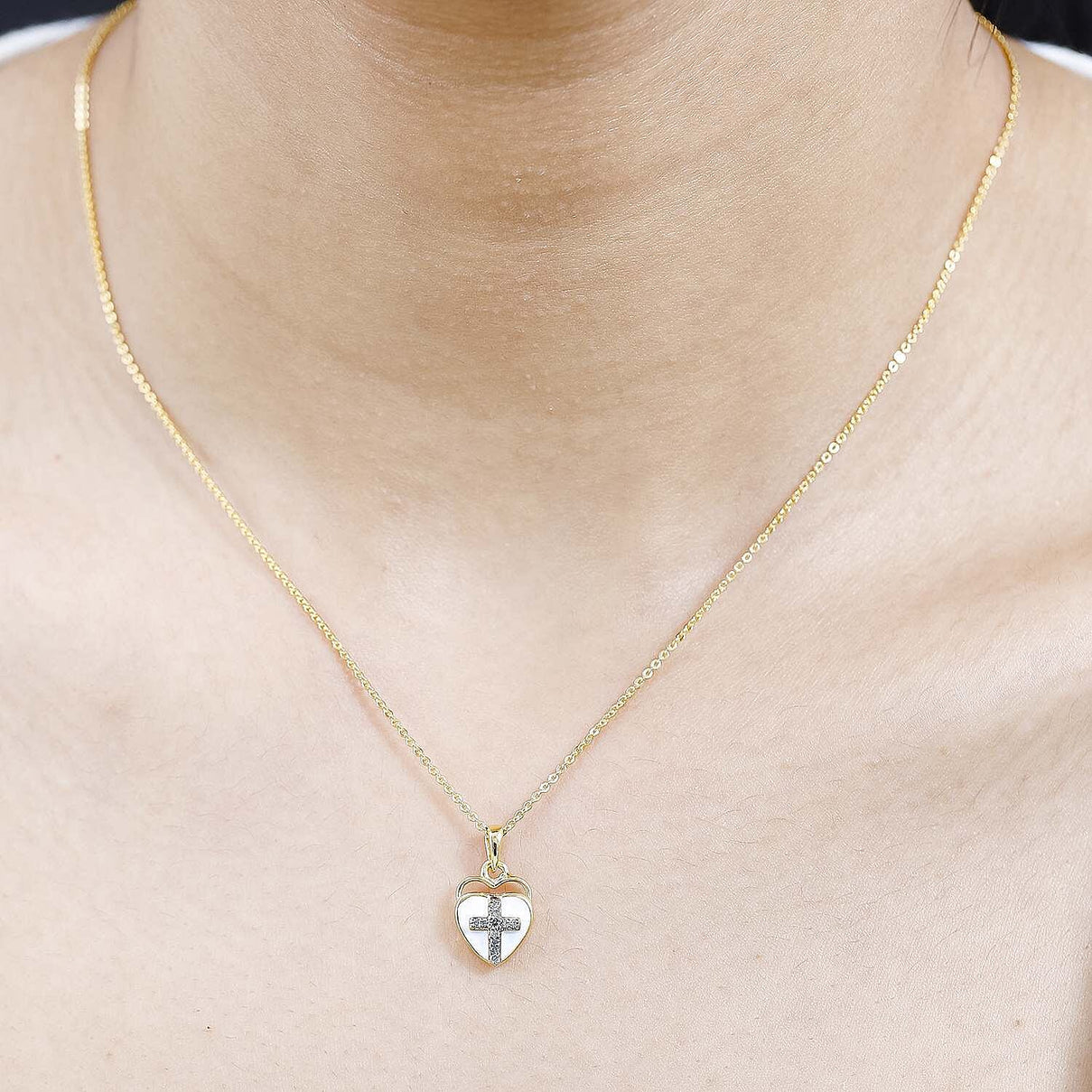 White Diamond Pendant with Chain (Size 20)  Sterling Silver 4229405 1