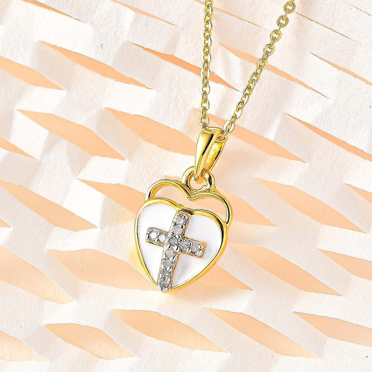 White Diamond Pendant with Chain (Size 20)  Sterling Silver 4229405 2