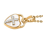 White Diamond Pendant with Chain (Size 20)  Sterling Silver
