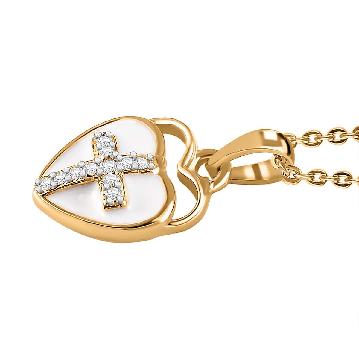 White Diamond Pendant with Chain (Size 20)  Sterling Silver 4229405 3