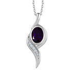 Moroccan Amethyst & Natural Zircon Pendant with Chain (Size 20) in Platinum Overlay Sterling Silver 1.25 Ct.