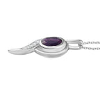 Moroccan Amethyst & Natural Zircon Pendant with Chain (Size 20) in Platinum Overlay Sterling Silver 1.25 Ct.