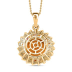 TJC EXCLUSIVE HANABI CUT  - Citrine & Multi Tourmaline Pendant with Chain (Size 20) in 18K Gold Vermeil Sterling Silver 11.20 Ct.