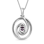 Moroccan Amethyst Solitaire Pendant with Chain (Size 20) in Platinum Overlay Sterling Silver, Silver Wt 5.44 GM