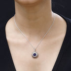 Moroccan Amethyst Solitaire Pendant with Chain (Size 20) in Platinum Overlay Sterling Silver 1.90 Ct.