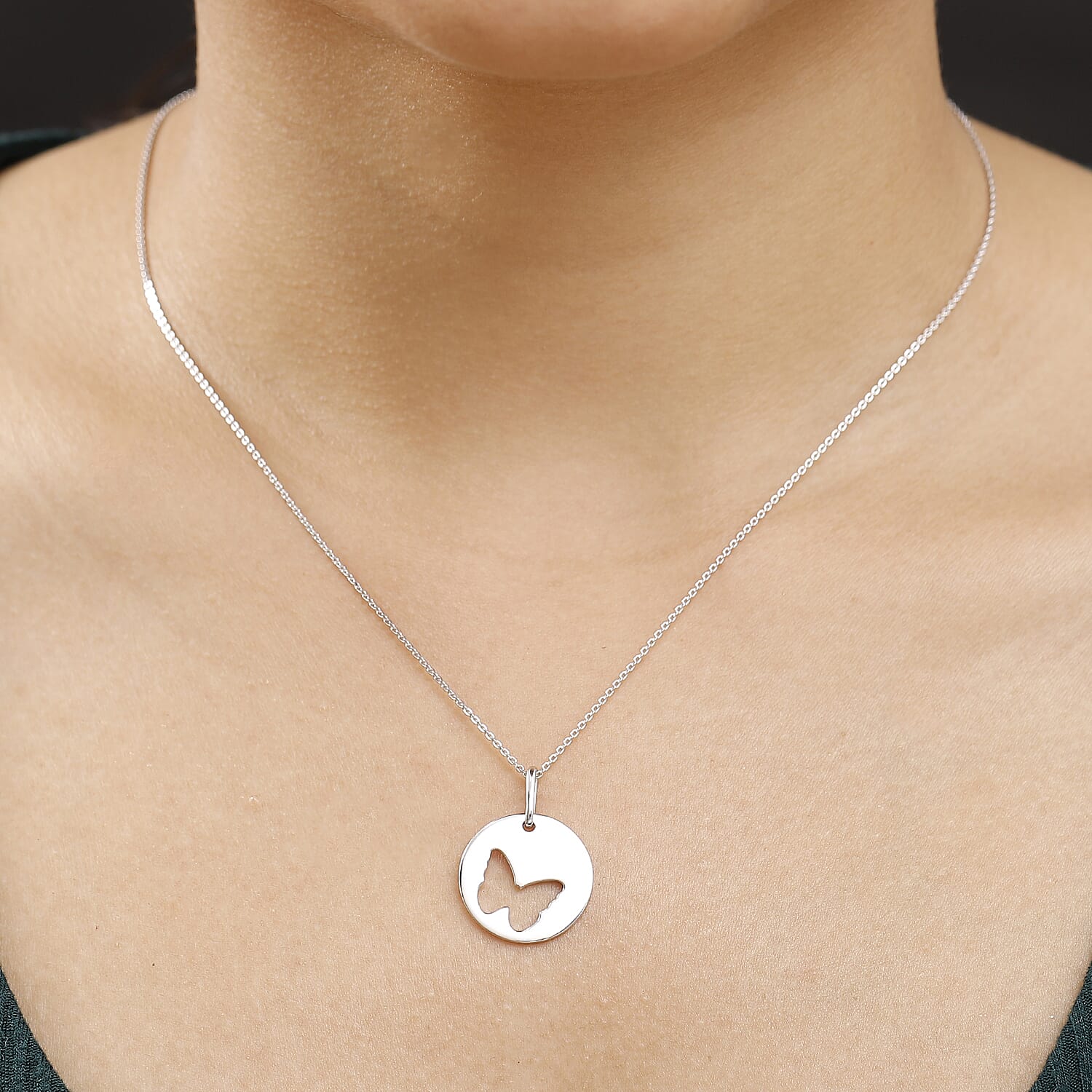 Pendant with Chain (Size 20) in Rhodium Overlay Sterling Silver Wt. 4.70 Gms. 4362663 2