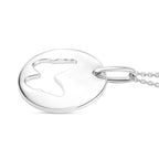 Pendant with Chain (Size 20) in Rhodium Overlay Sterling Silver Wt. 4.70 Gms.
