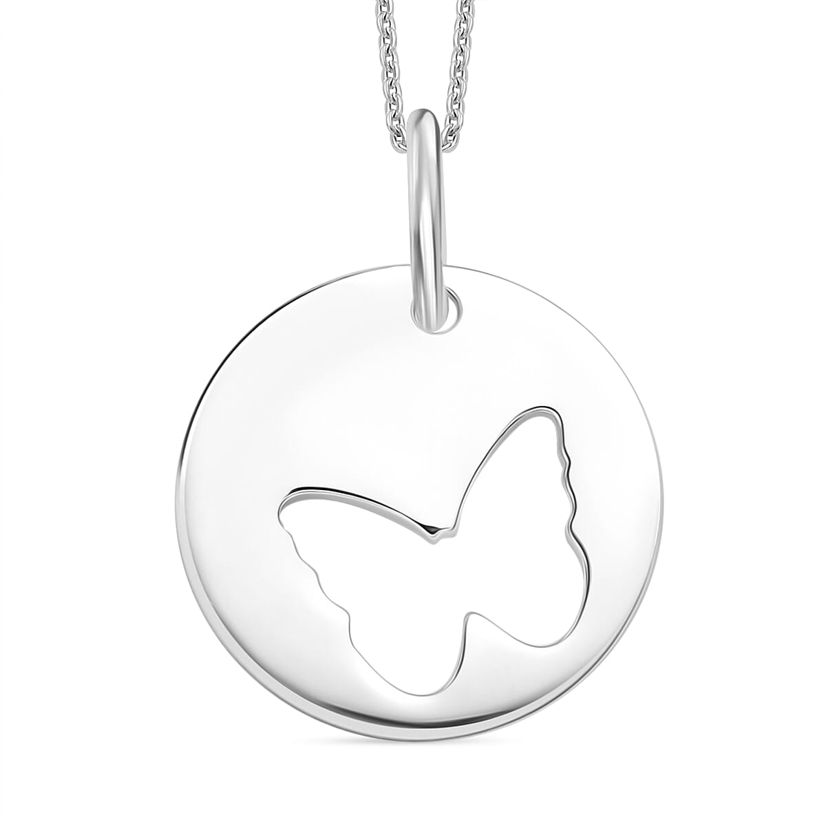 Pendant with Chain (Size 20) in Rhodium Overlay Sterling Silver Wt. 4.70 Gms. 4362663 5