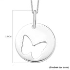 Pendant with Chain (Size 20) in Rhodium Overlay Sterling Silver Wt. 4.70 Gms.