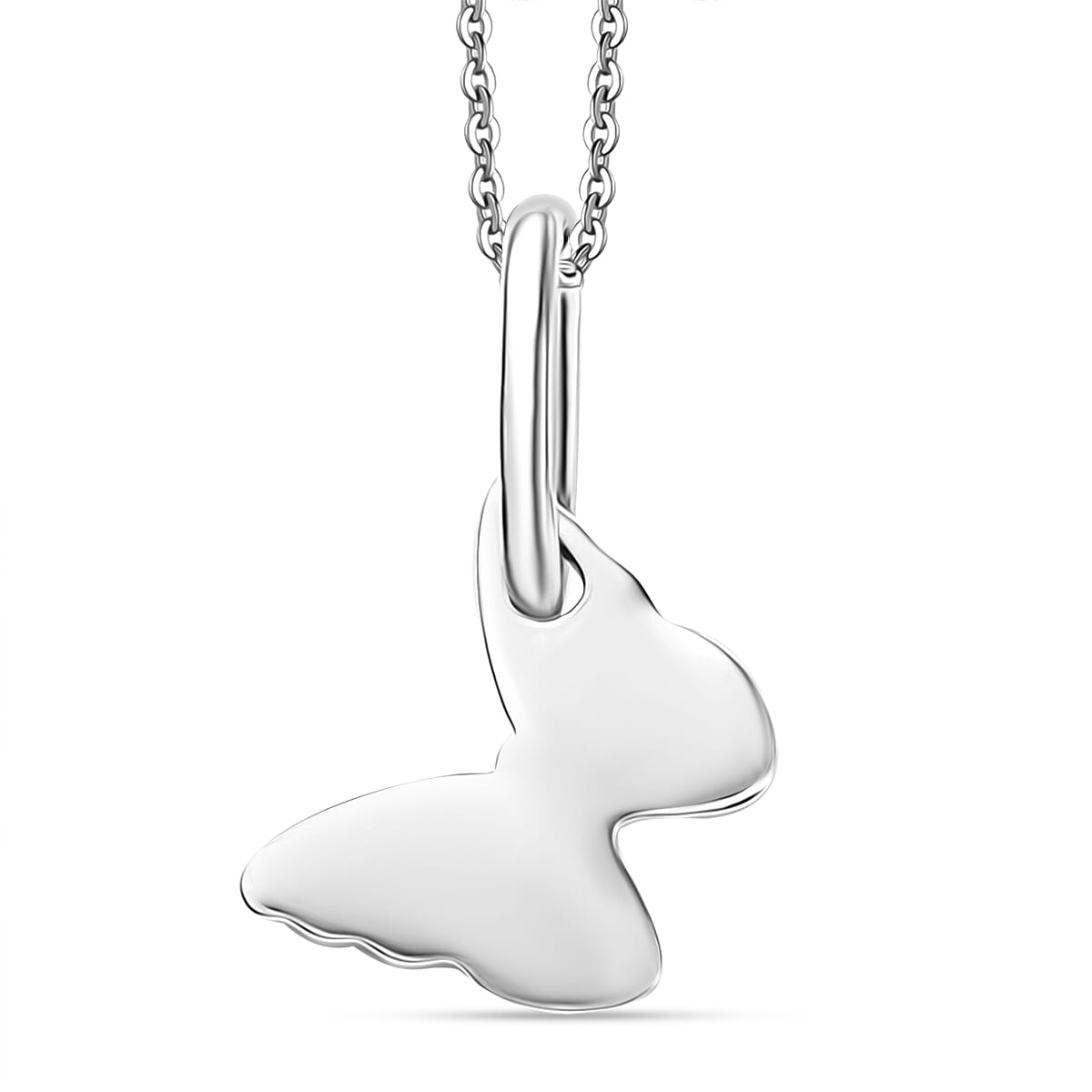 Pendant with Chain (Size 20) in Rhodium Overlay Sterling Silver 4362665 0