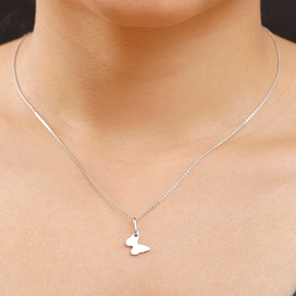 Pendant with Chain (Size 20) in Rhodium Overlay Sterling Silver