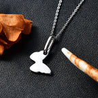Pendant with Chain (Size 20) in Rhodium Overlay Sterling Silver