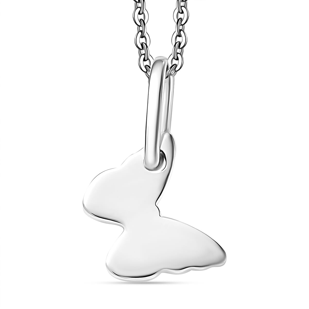 Pendant with Chain (Size 20) in Rhodium Overlay Sterling Silver 4362665 4