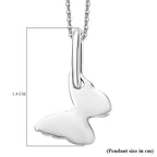 Pendant with Chain (Size 20) in Rhodium Overlay Sterling Silver