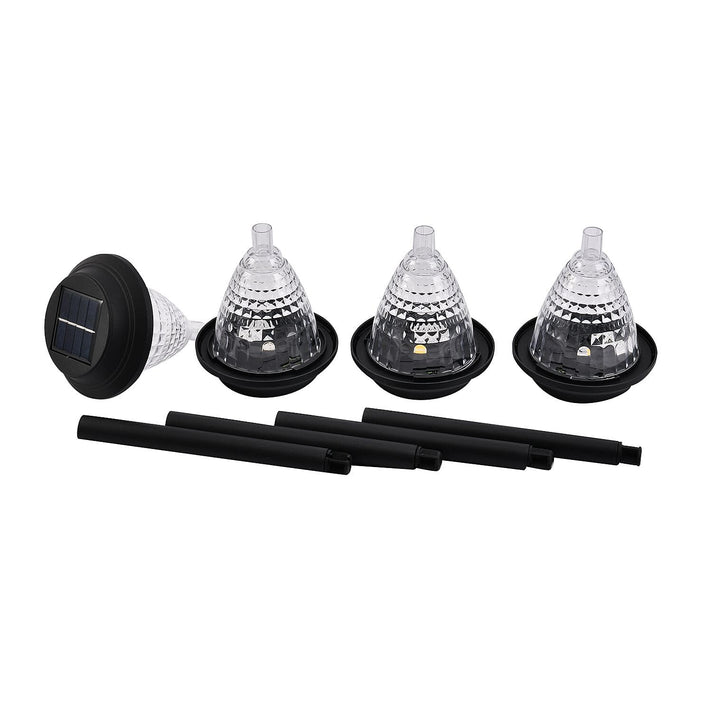 Set of 4 - Stunning Reflection LED Solar Garden Lights with White and Colour Changing Modes 7259114 1