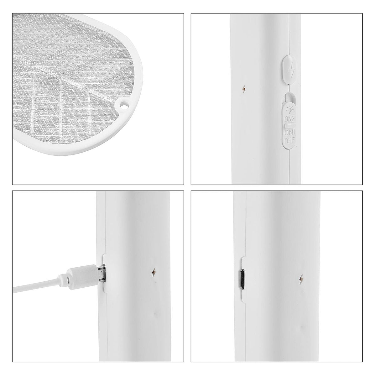 Electric Fly Swatter (Bug Zapper with Base USB Charging UV Light 400 MAH) 7280959 5