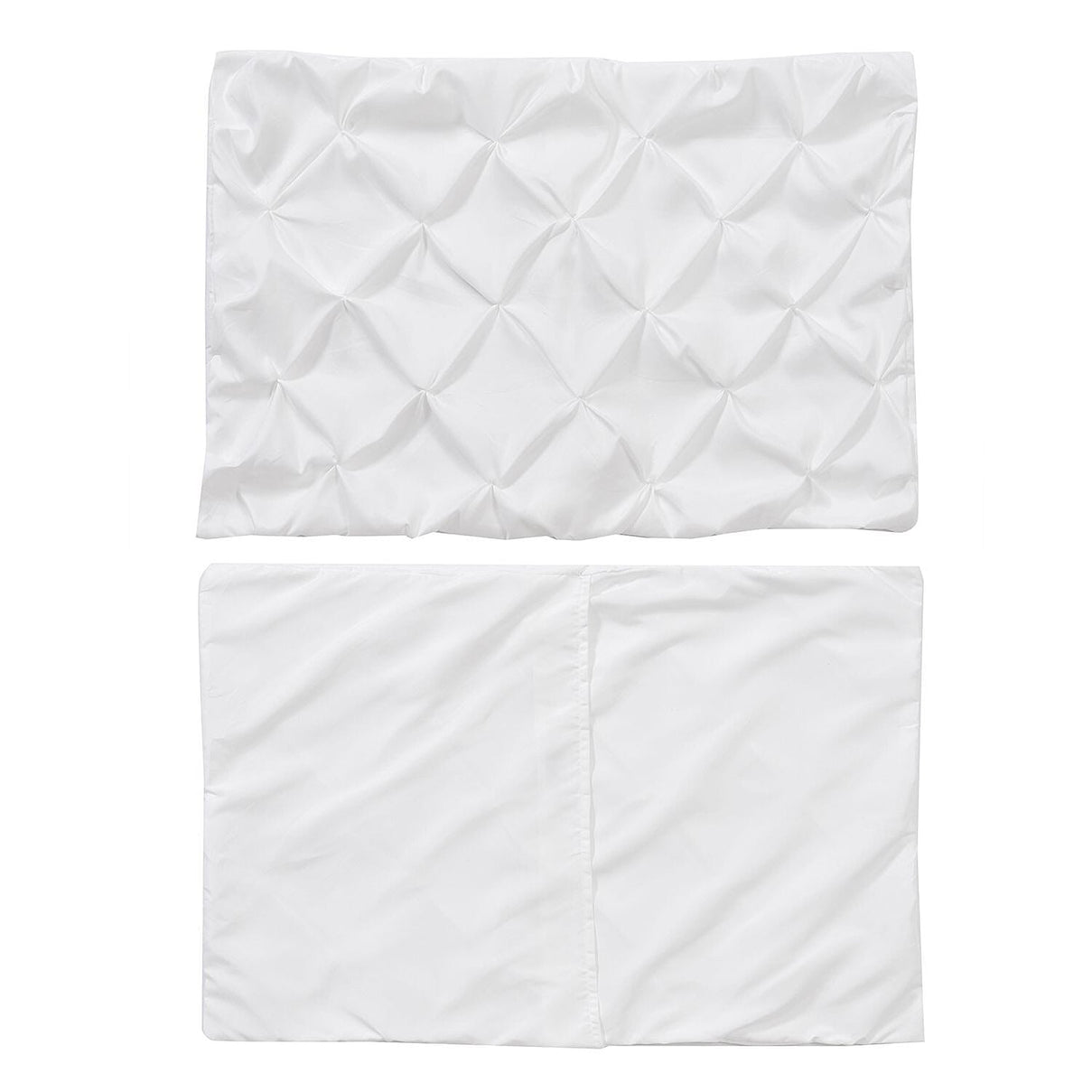 Oxford Closeout - 3 Piece Set - Pleated Comforter with 2 Pillow Cases  - White 7283123 5