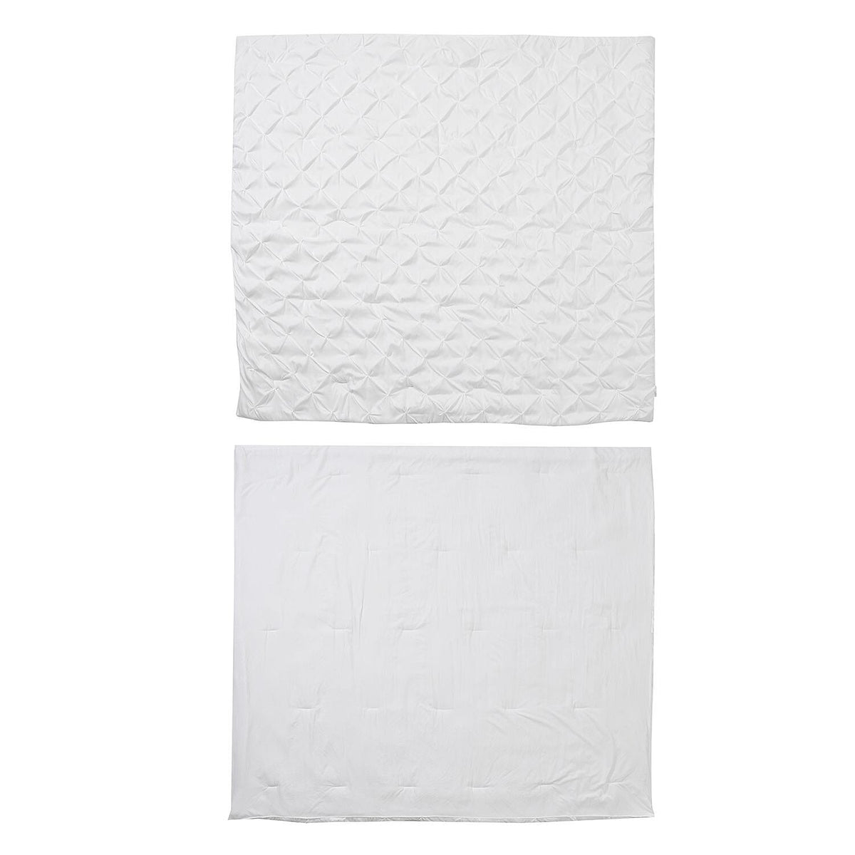 Oxford Closeout - 3 Piece Set - Pleated Comforter with 2 Pillowcases  - White 7283135 4