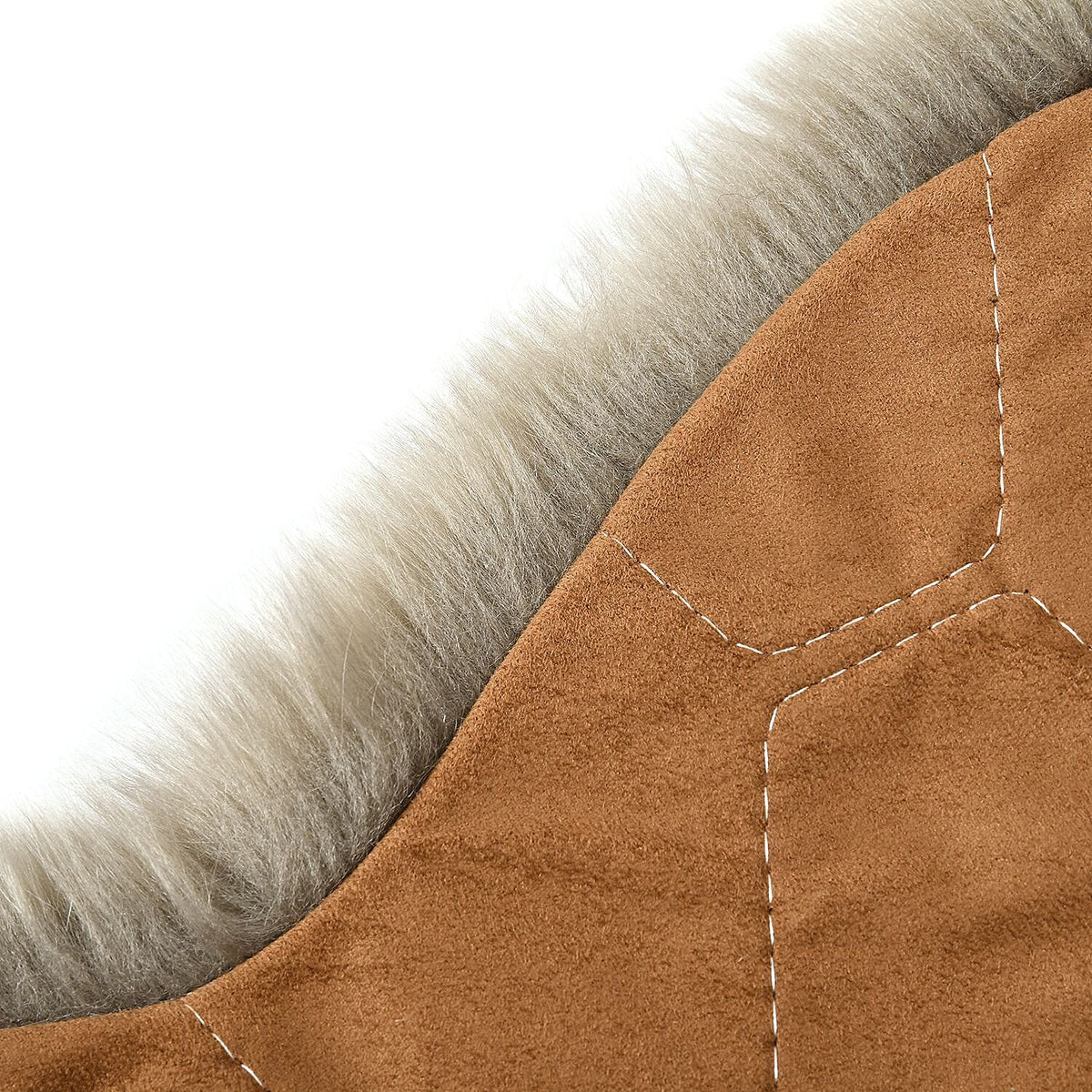 Faux Fur Patterned Rug - Doormat - Light Coffee 7388881 3