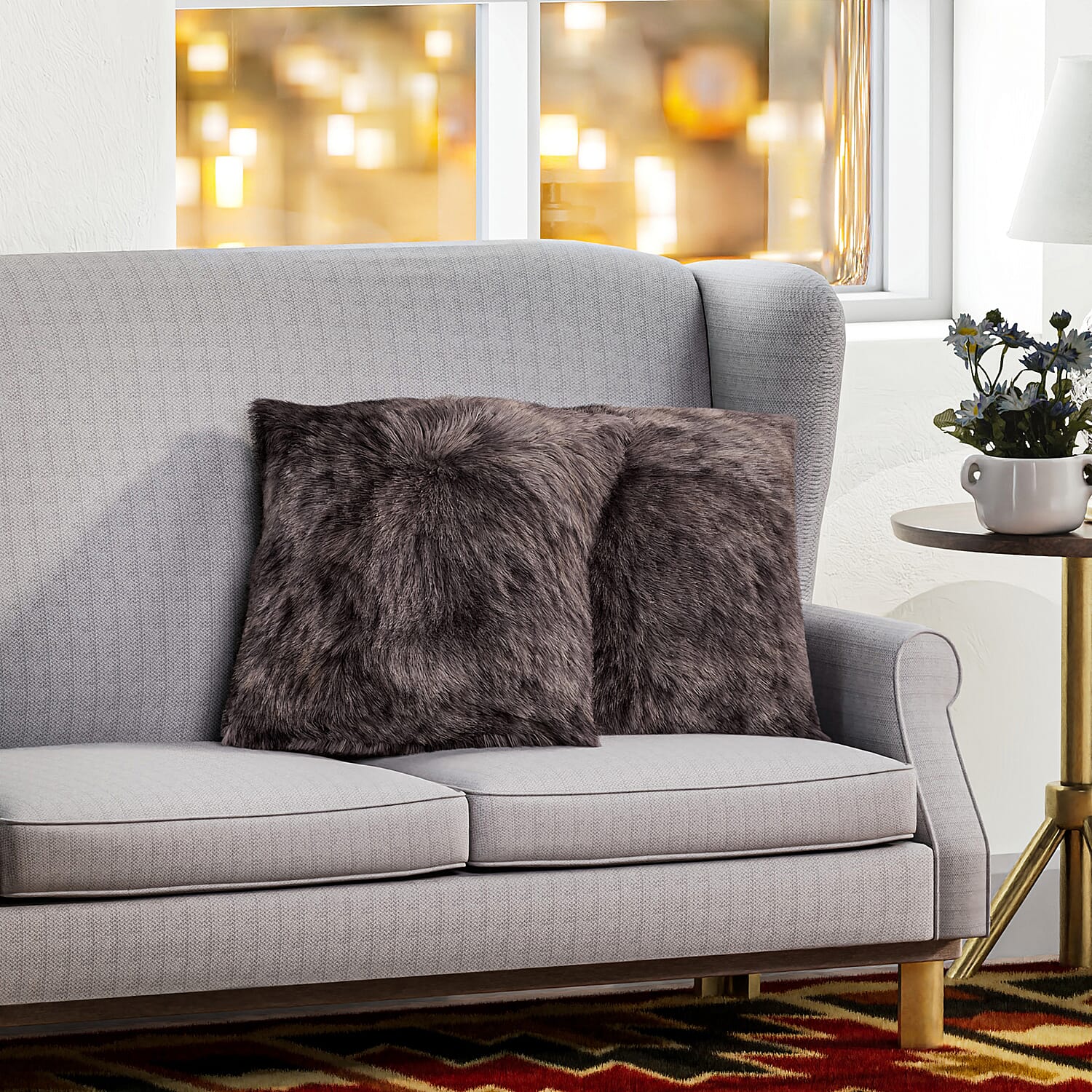 Super Soft Faux Fur Cushion Cover 7388911 0