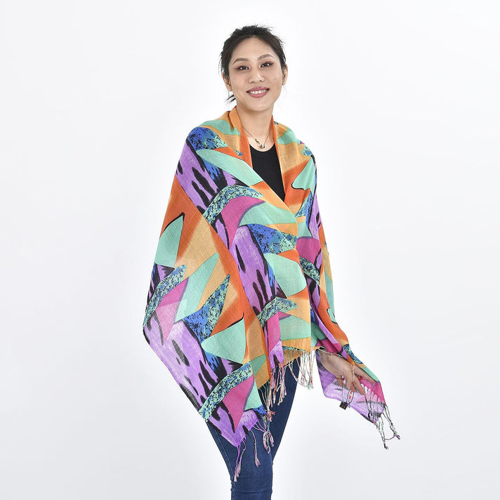 LA MAREY Dot Pattern 100% Merino Woolen Scarf (One Size,175x65 cm) - Multi 7390241 2