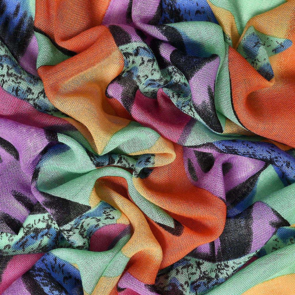 LA MAREY Dot Pattern 100% Merino Woolen Scarf (One Size,175x65 cm) - Multi