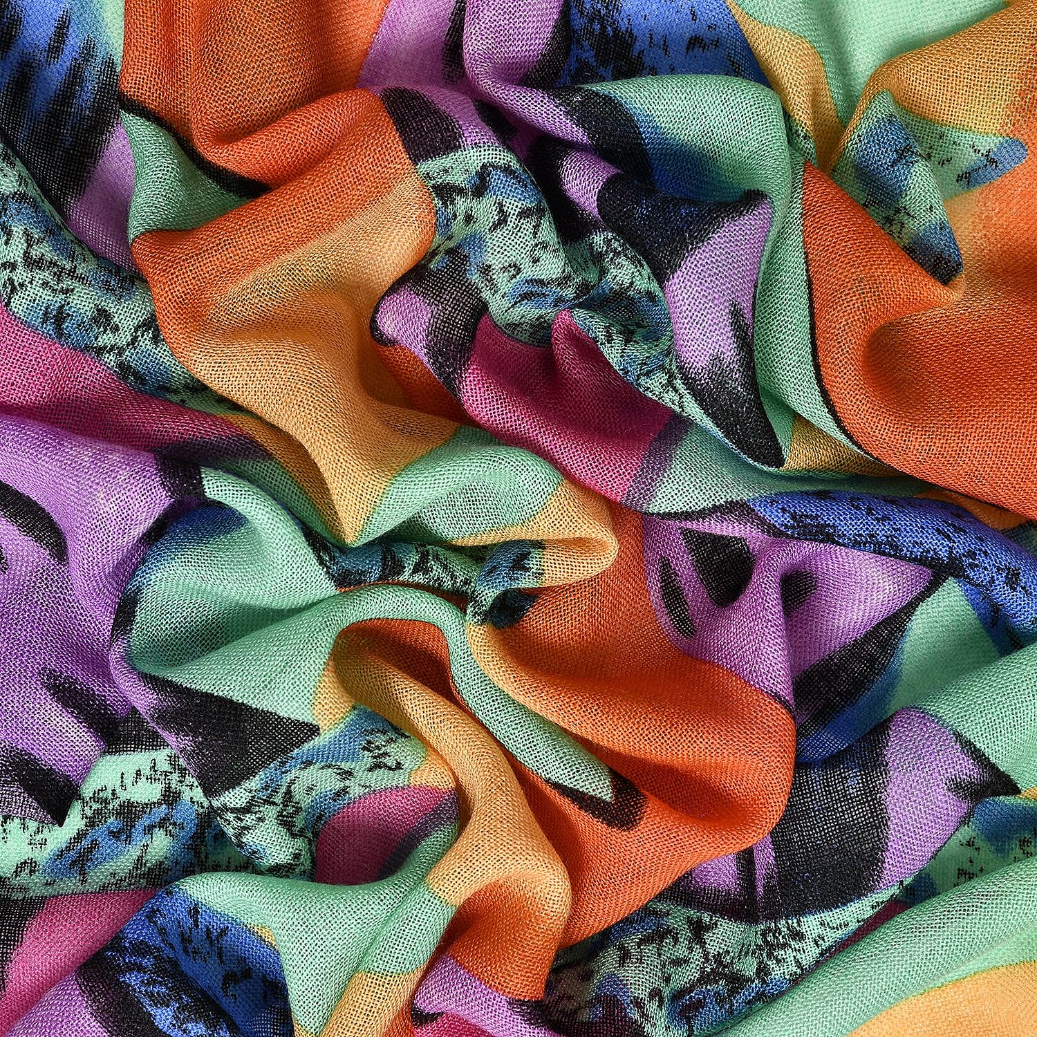 LA MAREY Dot Pattern 100% Merino Woolen Scarf (One Size,175x65 cm) - Multi 7390241 5