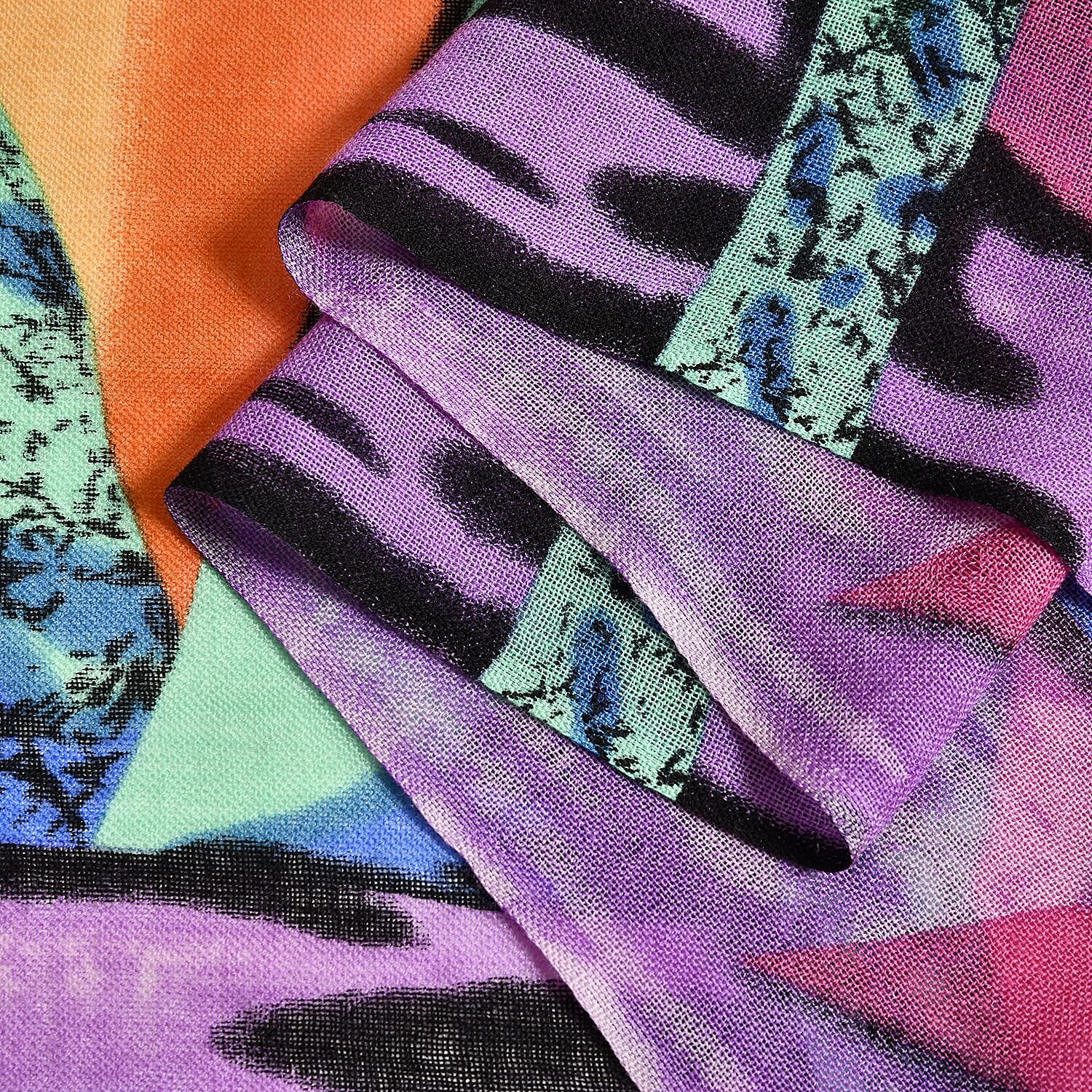 LA MAREY Dot Pattern 100% Merino Woolen Scarf (One Size,175x65 cm) - Multi 7390241 6