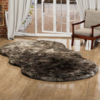 Acrylic Patterned Rug and Door Mat (Size 120x1 in) - Light Coffee & White