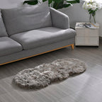 Acrylic Patterned Rug and Door Mat (Size 120x1 in) - Light Coffee & White