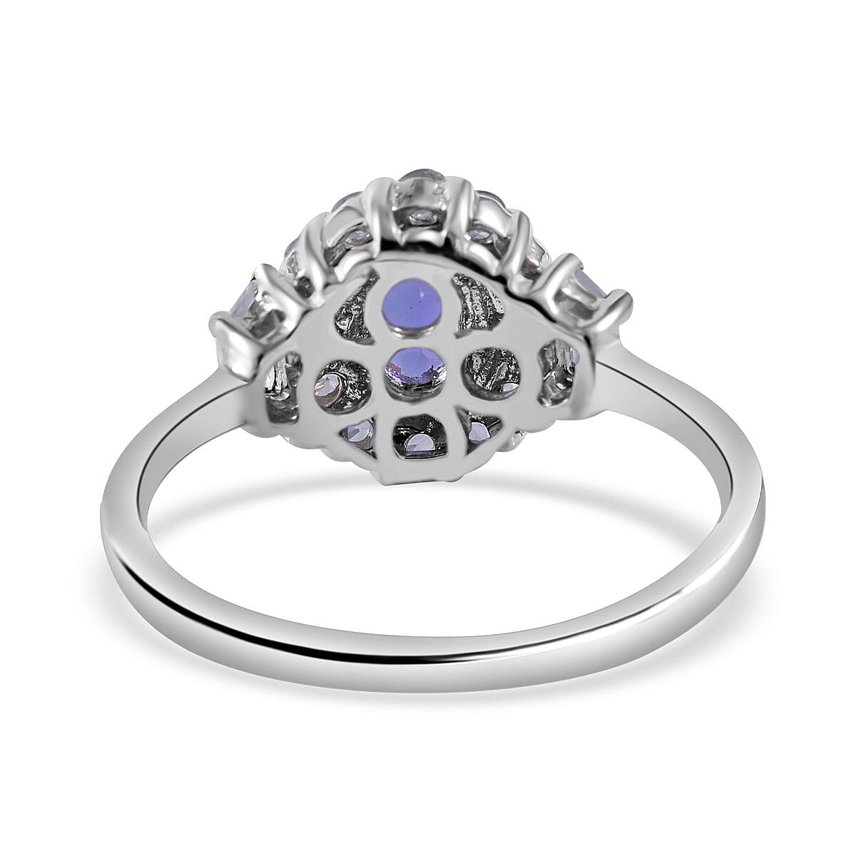Tanzanite &amp; Natural Zircon Ring in Rhodium Overlay Sterling Silver 1.00 Ct. 7538789 4