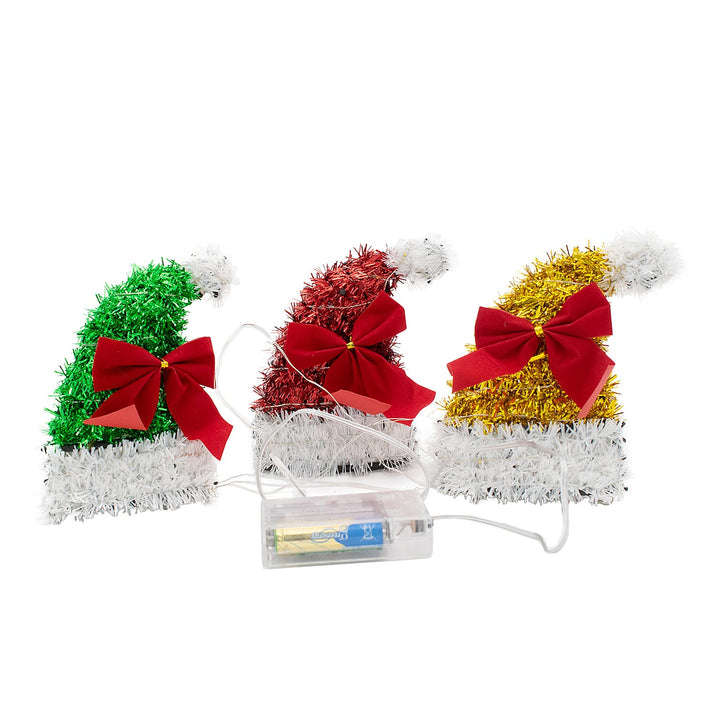 Set of 3 Stocking Christmas Lights (Battery Operated) - Multi 7551891 1