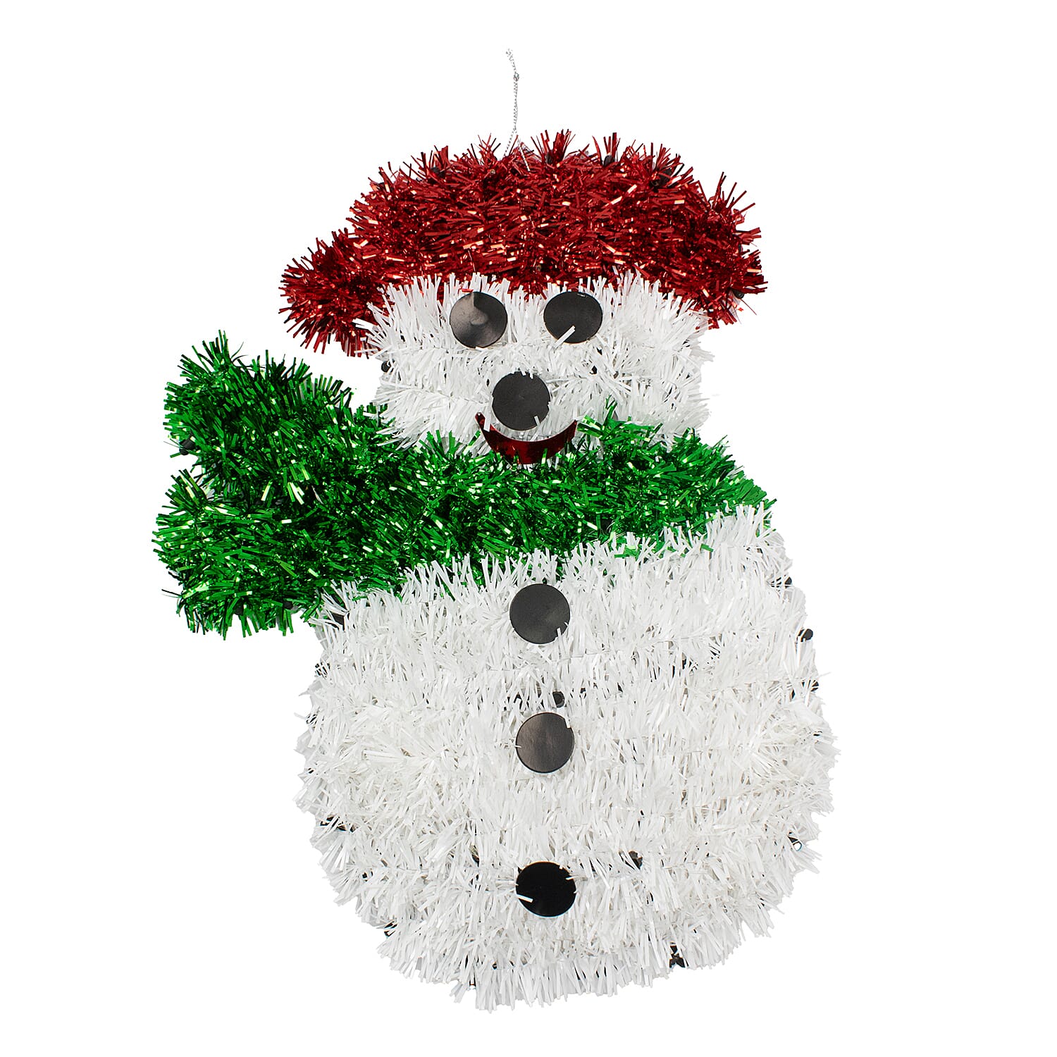 Light Up Tinsel Snowman 7551993 0