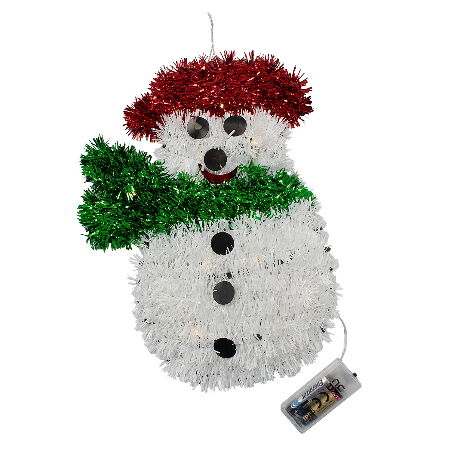 Light Up Tinsel Snowman 7551993 3
