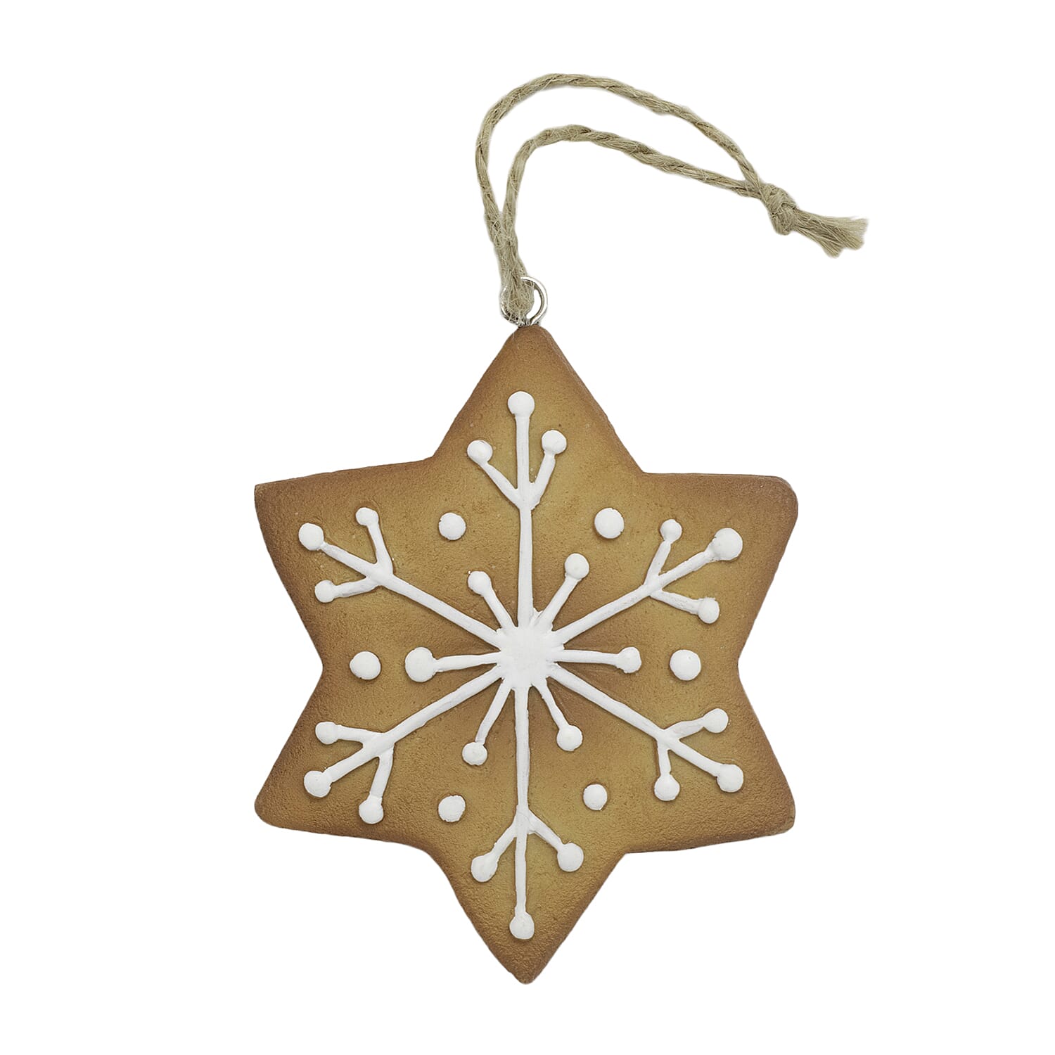 Set of 3 Hanging Gingerbread Christmas Tree Decor Ornaments - Rose Gold (Stars &amp; Bell) 7558185 4