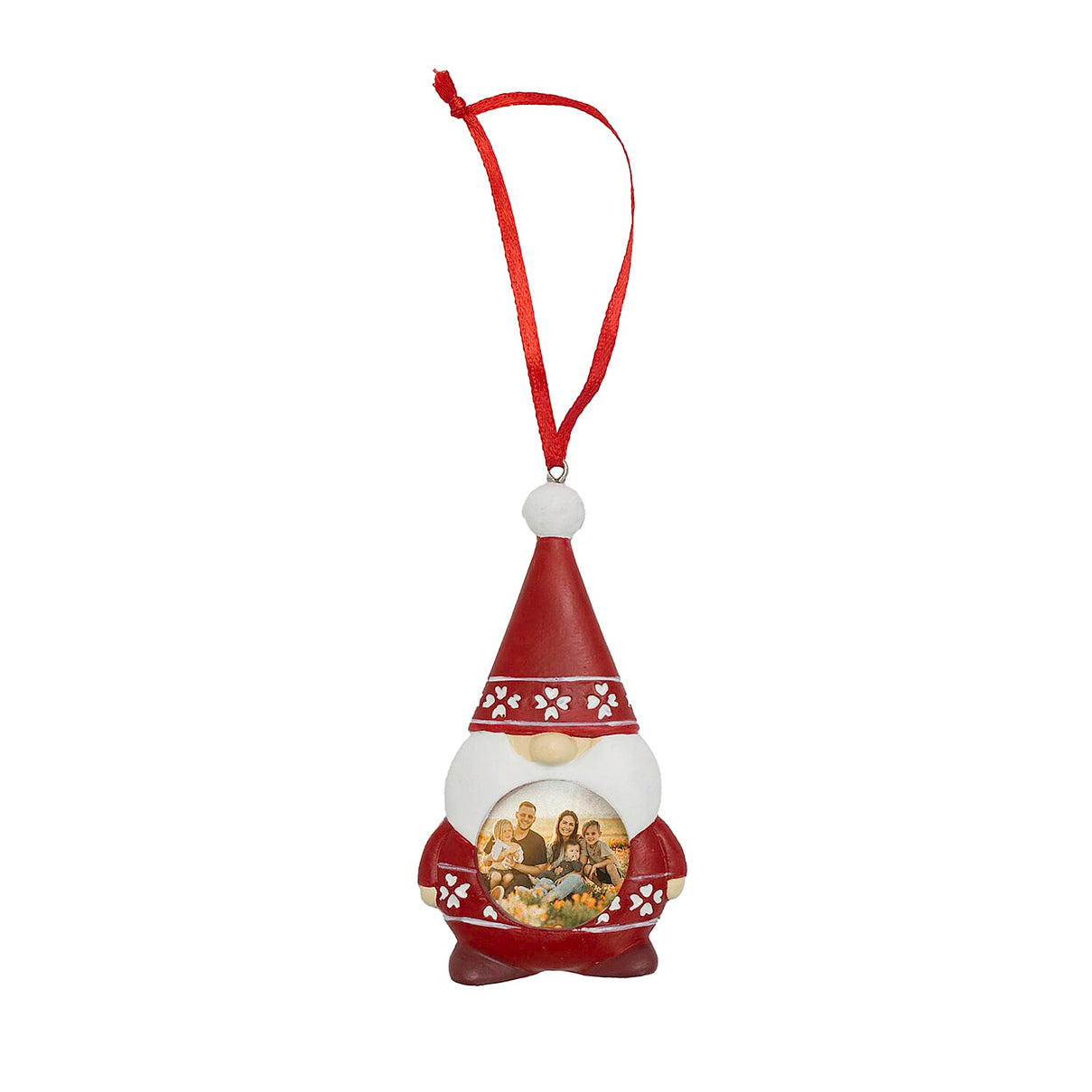 Set of 2 Hanging Photo Frames (Christmas Tree and Gnome) - Red 7558194 1